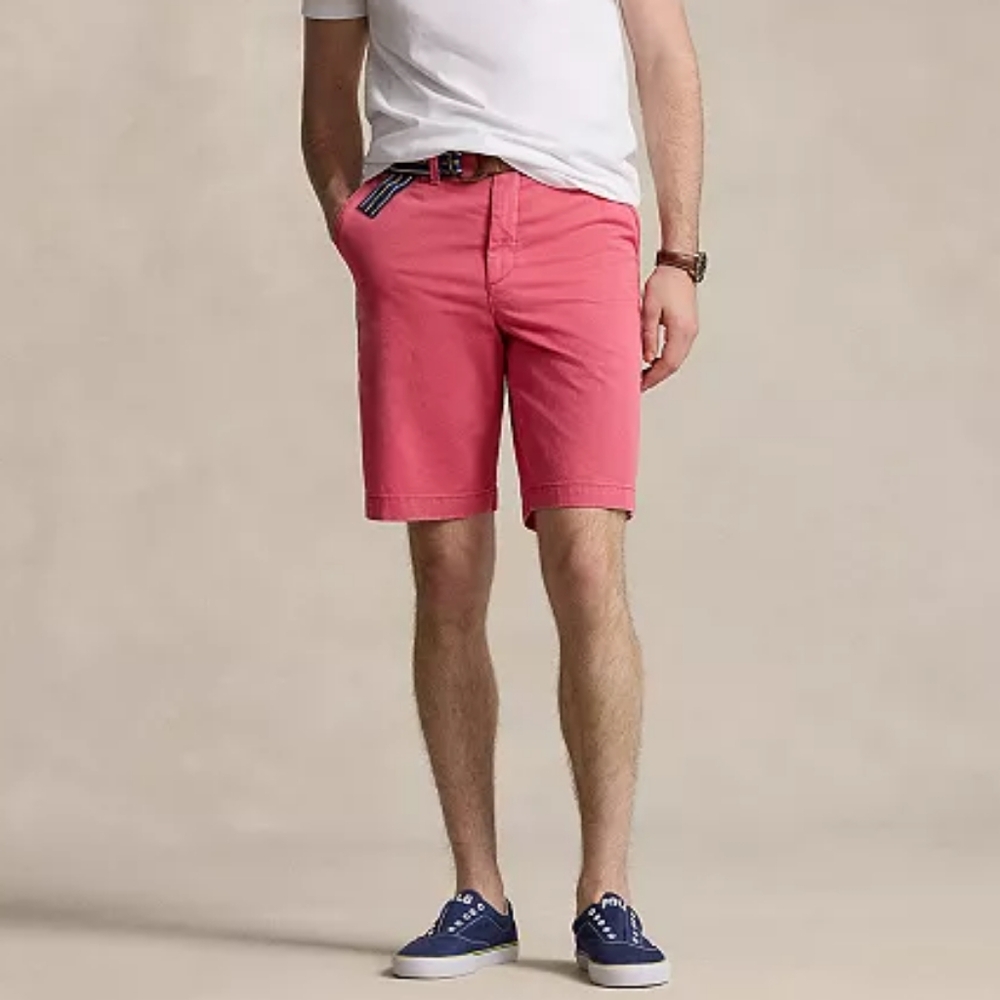 Polo Ralph Lauren Men's Cotton Chino Shorts in Nantucket Red, Long Inseam, EUC!